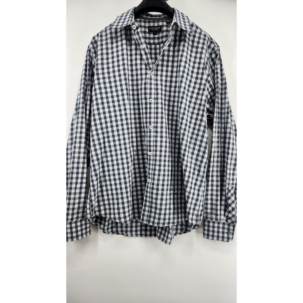 J. Maverick New York Men’s Large Multicolor Plaid Long Sleeve Casual Shirt